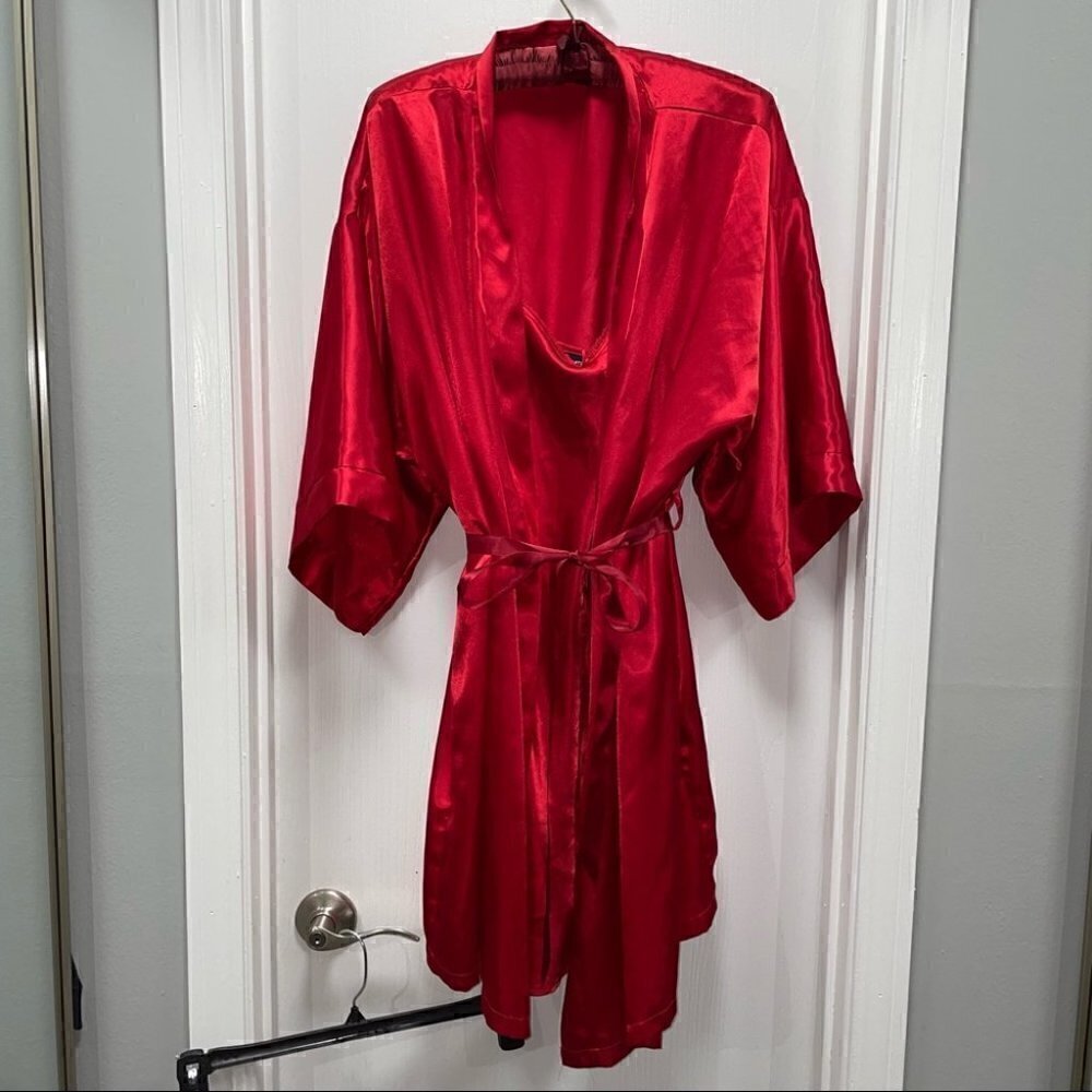 Apt.9 Intimates Robe and Night Gown 2 Piece SET Lightweight Solid Wrap Robe